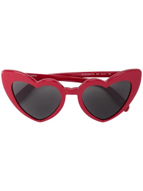 ysl red heart sunglasses